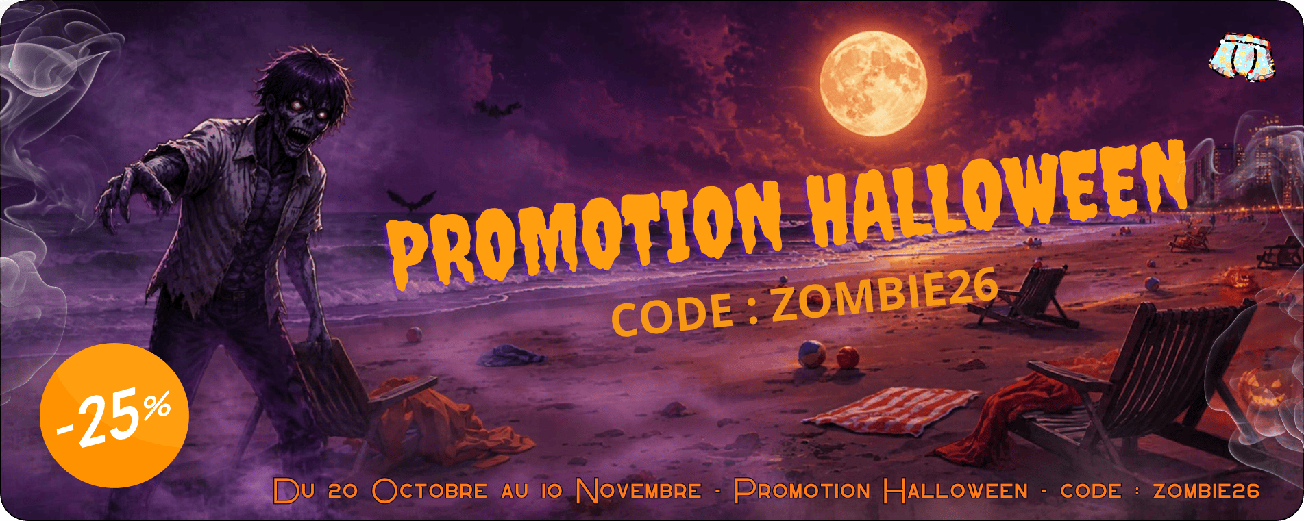 Promotion Code Halloween boxer fantaisie