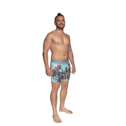  Boxer Wave Hawaii Motif Palmiers|D12