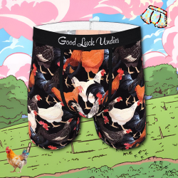Boxer Good Luck Undies | Chickens &#128019;